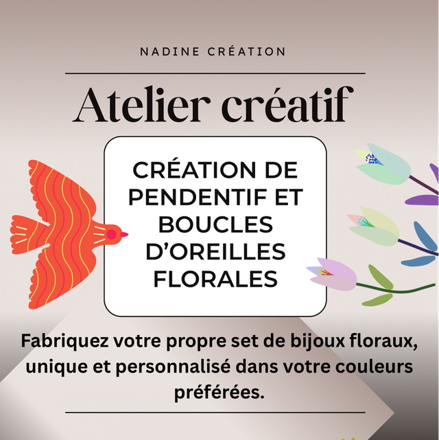 Création de bijoux florales 