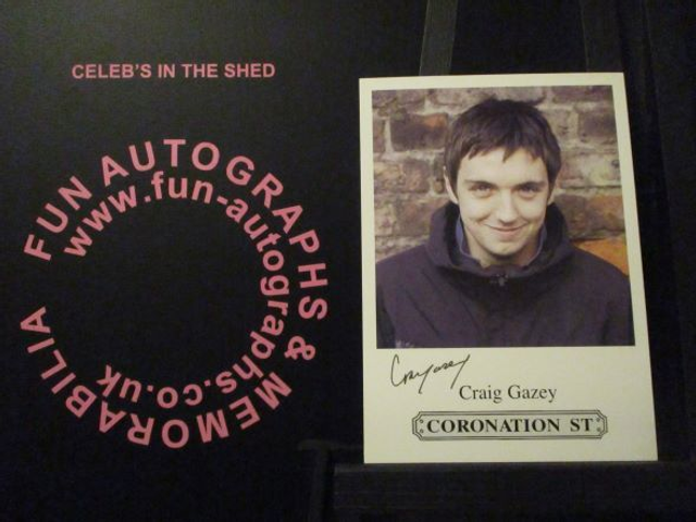 Craig Gazey (Graeme Proctor) Original Coronation Street Pre-Print Cast Card