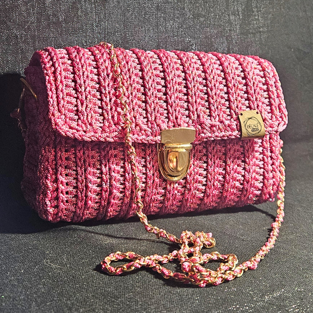 Sac pochette Nora Rose moucheté pailleté 