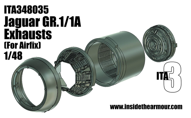 ITA3 - ITA348035 1/48 Jaguar Gr.1/1a Exhausts (for Airfix)