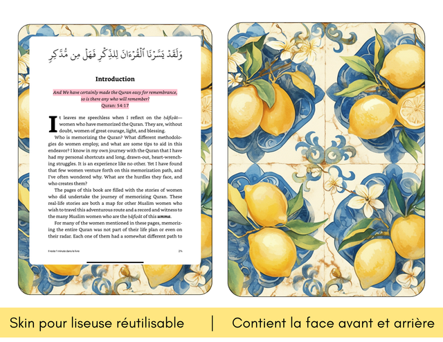 Skin pour liseuse - Zeste méditerranéen