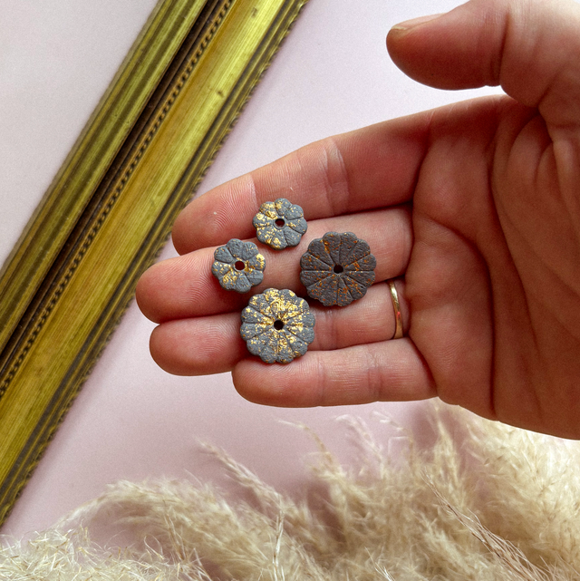 Box mère &amp; fille - Dahlia gris &amp; or