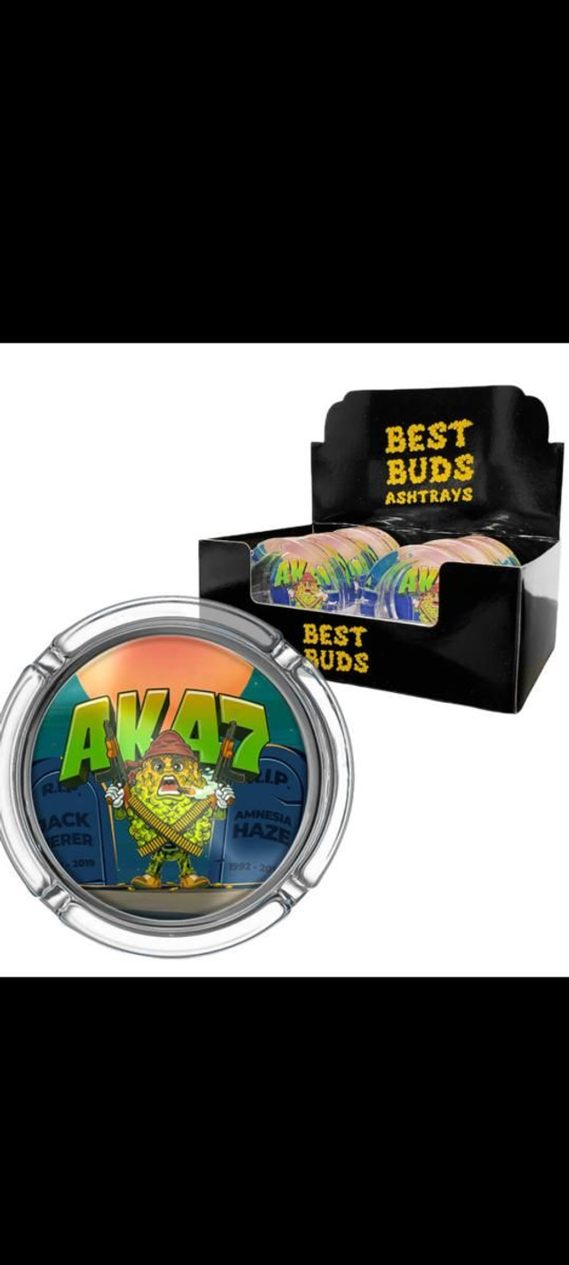 Best Buds Large Glass Ashtray AK47

