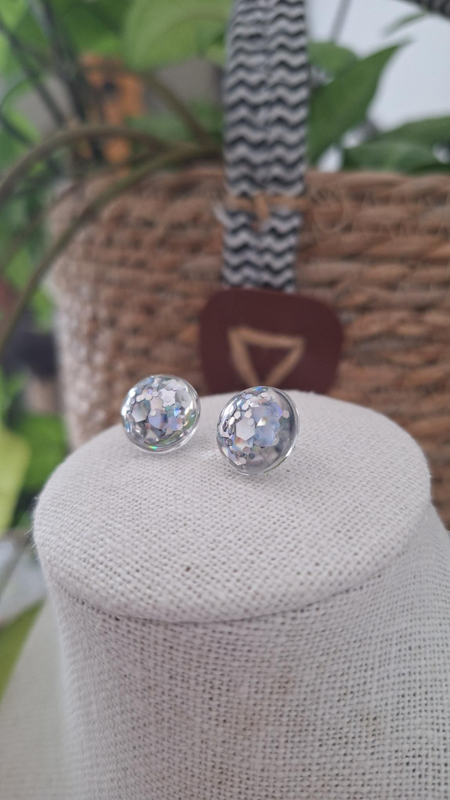 Puces rondes paillettes holographiques 