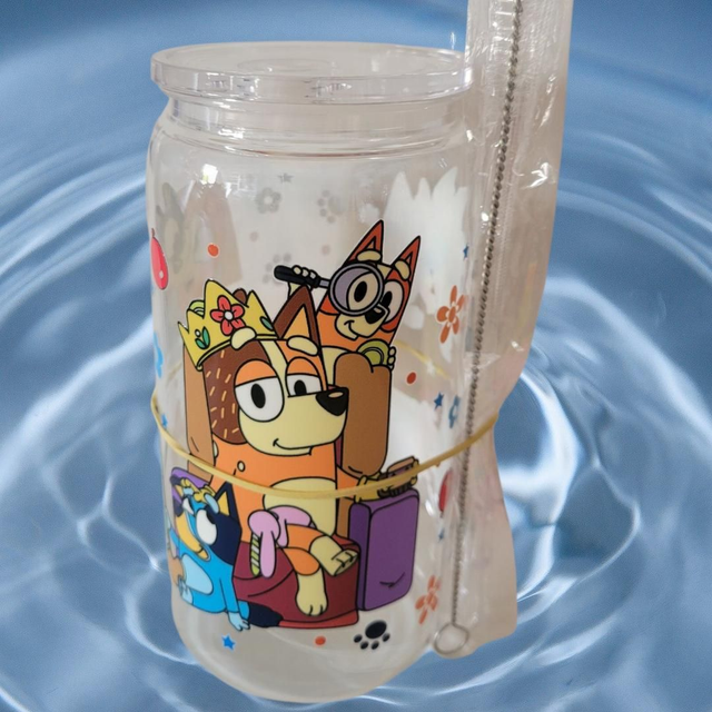 Gourde avec paille en plastique Bluey