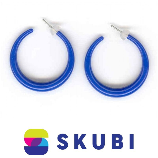 RETRO NÁUŠNICE PLASTOVÉ - KRUHY - 3 CM (č. 106)