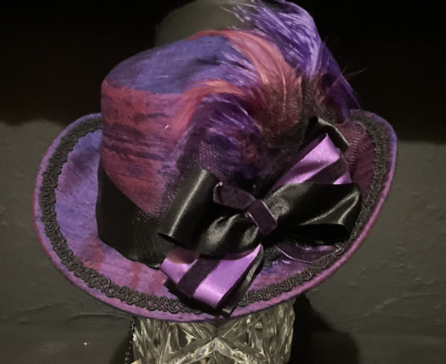 Victorian Style Percher ( purple &amp; black)