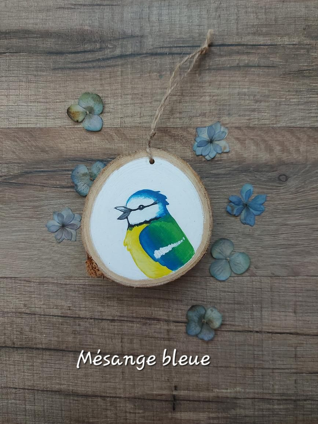 Décoration de Noël à suspendre - petits rondins