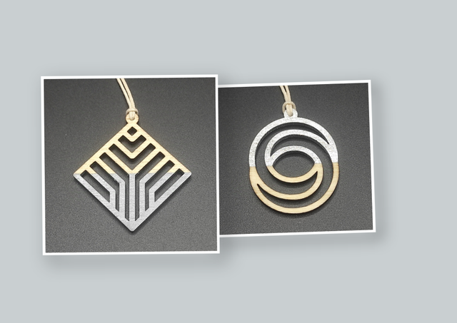 Pendentifs Peints: Gris