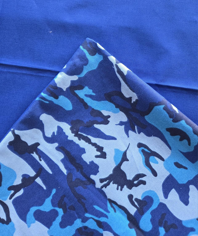 Pferdekissen " Camouflage blau"