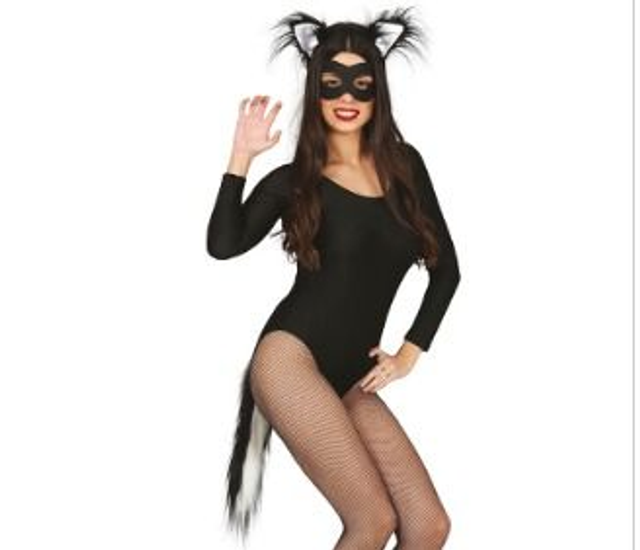 CARNEVALE , SET GATTINA 3 PEZZI