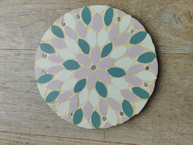 Dessous-de-plat Rosace Rose (sur commande)