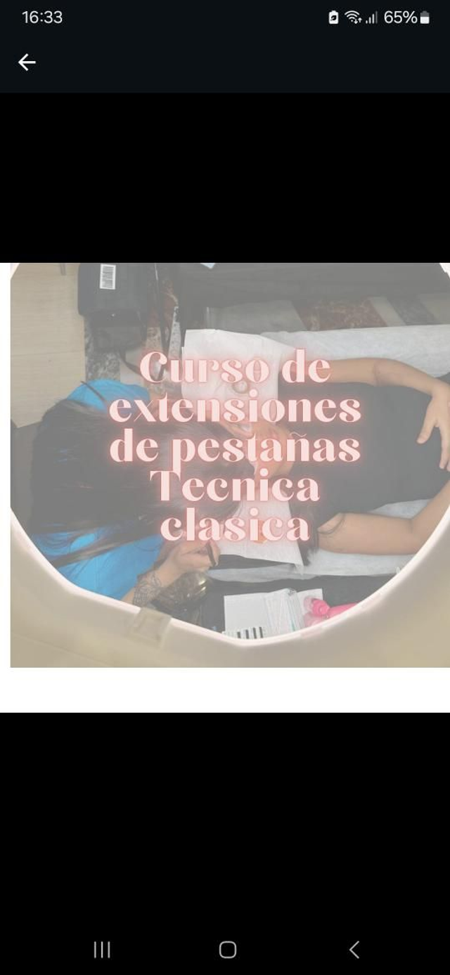 Curso precencial extensiones de pestañas técnica clásica 