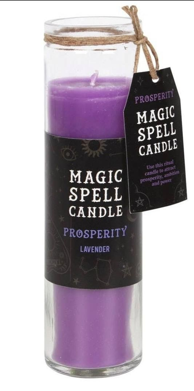 Bougie neuvaine " Prospérité " Lavande 