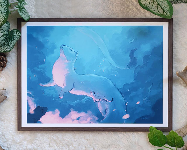 Tirage A4 Reine des Hermines Célestes