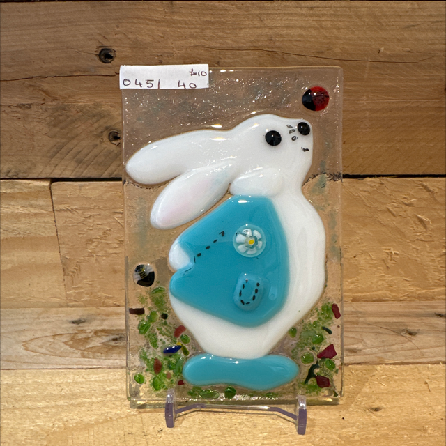 Glass Rabbit Decor 