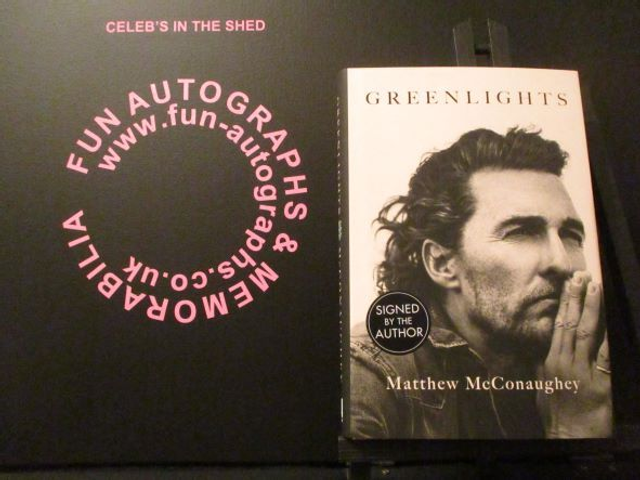 Matthew McConaughey - 'Greenlights' Authentic Autographed Hardback Book. LIMITED EDITION Green Edge Pages