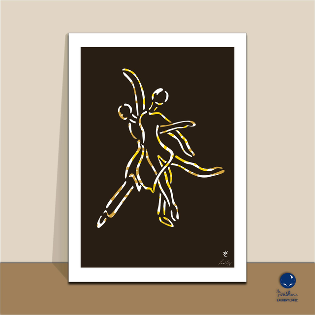 AF17 "Danseurs entrelacés"  50x70 cm