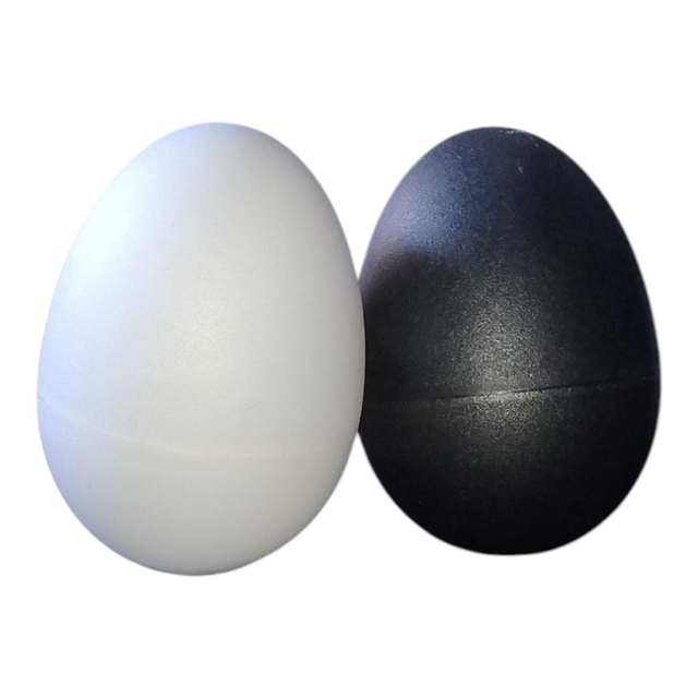 1108 - MARACA HOOK PAR COM 2 OVINHOS PRETO E BRANCO