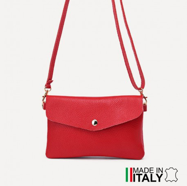 Sac pochette bandoulière en cuir