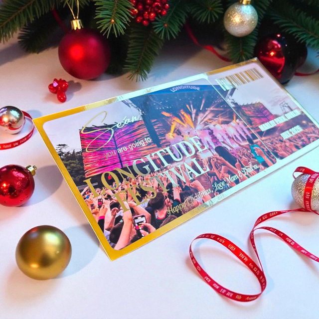 Any festival Concert gift ticket longitude , electric picnic card 