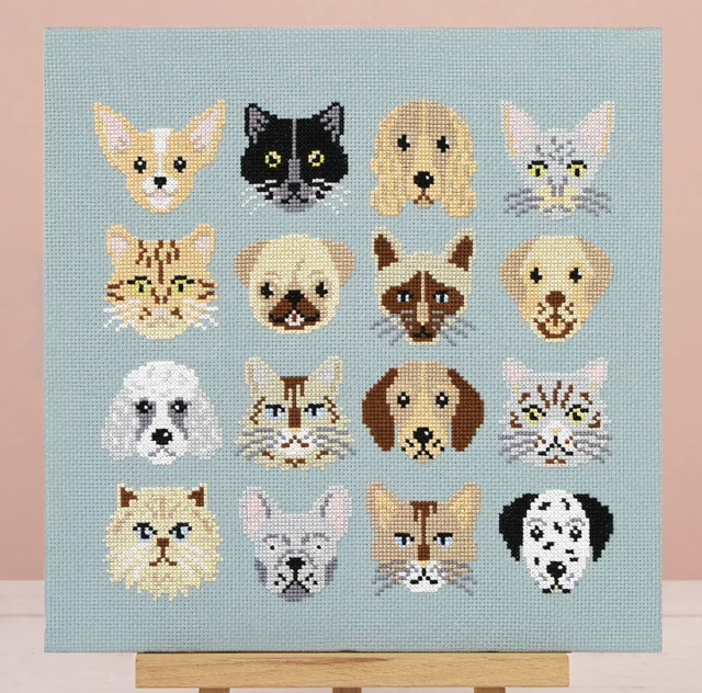 Paws &amp; Pals - Cross Stitch Kit by Caterpillar Cross Stitch Kit