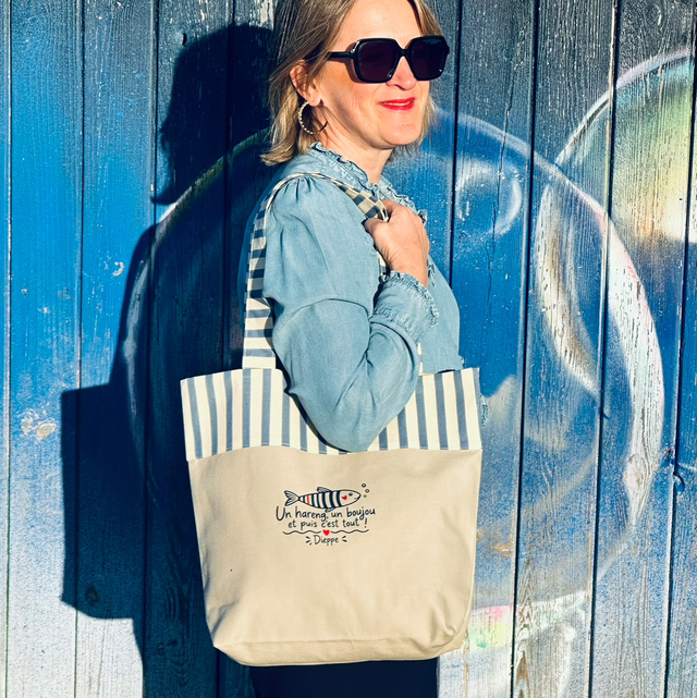 Tote bag " Un hareng, un boujou et puis c'est tout"
