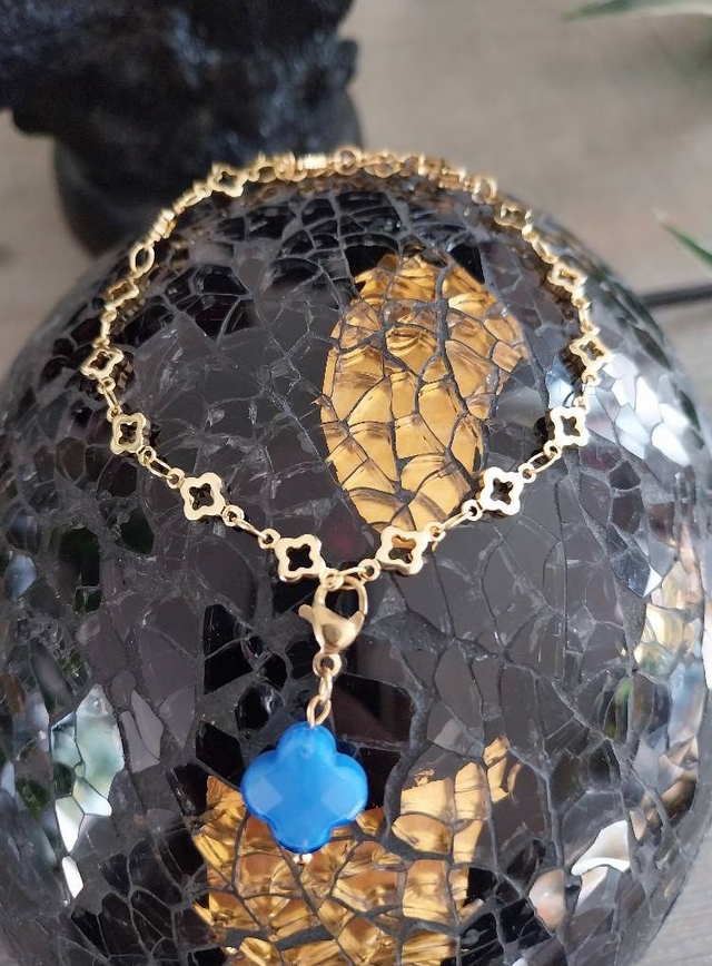  ✨Bracelet &quot;Porte-Bonheur&quot; Trèfle turquoise✨