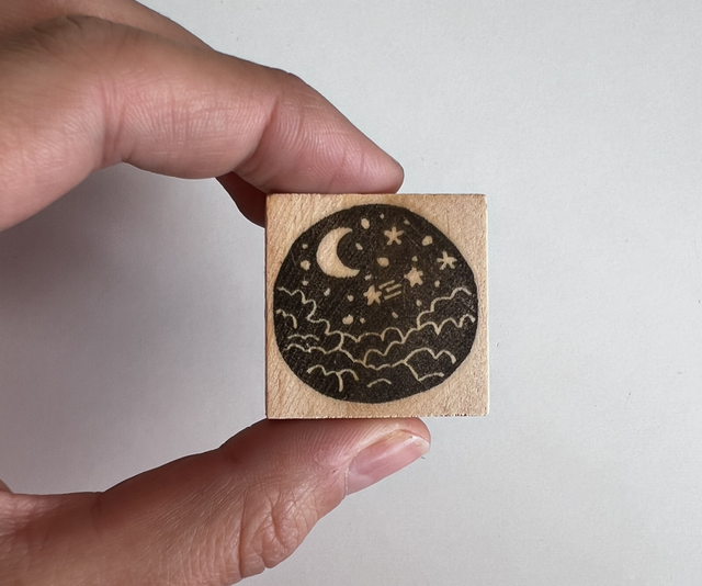 Tampon ciel de nuit (Jour 20 - Stamp-Tober 2025)