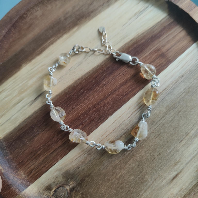 Bracelet Argent 925 et Citrine