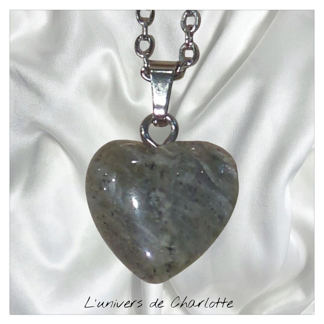 Pendentif &quot;Labradorite&quot; coeur PN-552