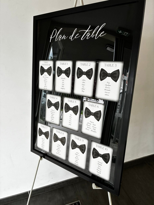 Plan de table "thème Gentleman" 50x70cm