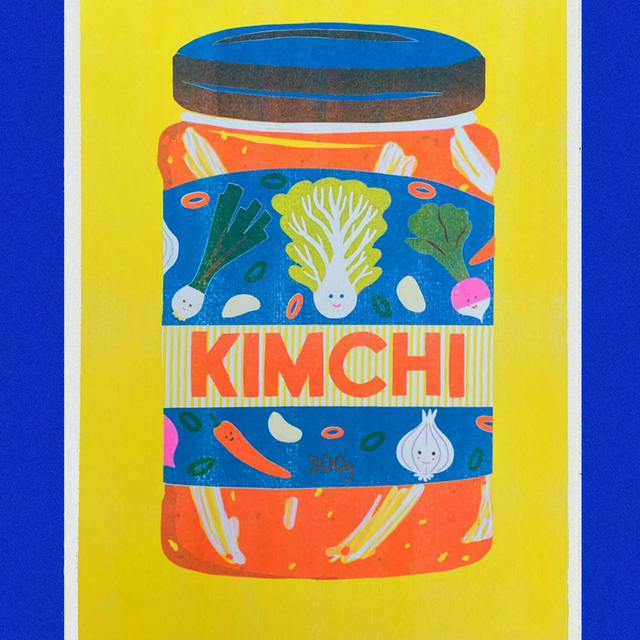 A4 Risograph Kimchi Print 