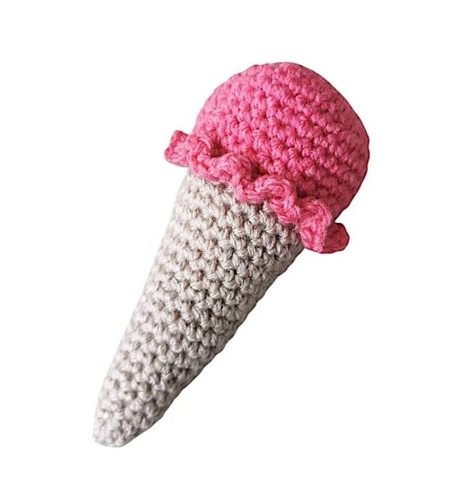 Cornet de glace fraise