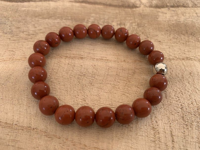 Bracelet Jaspe Rouge - 8mm