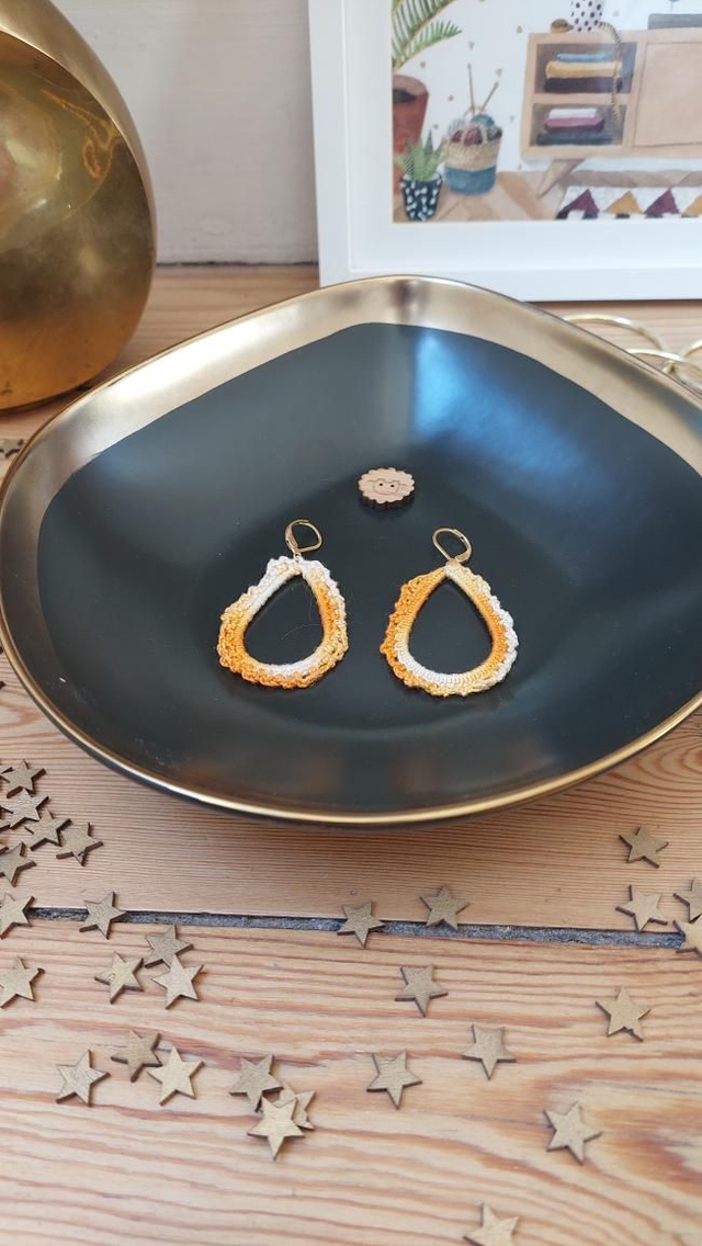 BO crochet goûte orangée 