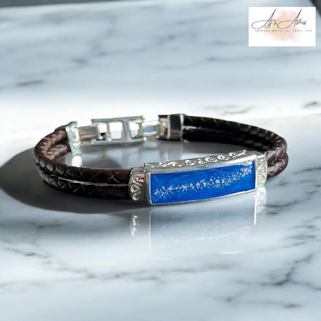 Gents leather strap bracelet 