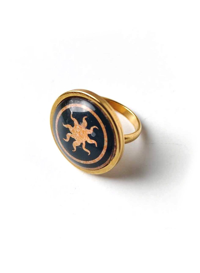 Bague Upcyclée Papier Recyclé - Soleil