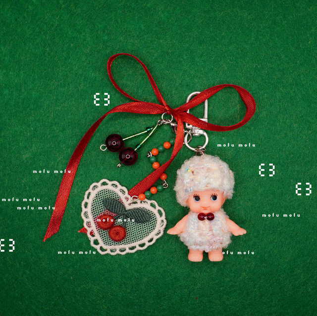 CHERRY kewpie charm (red)
