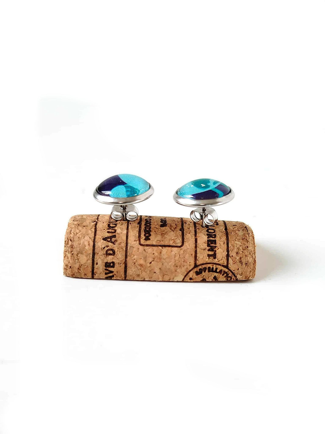 Puces d'oreilles en PAPIER recyclé - Planète Bleue