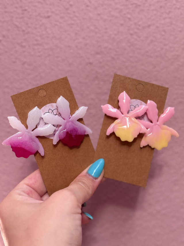 Brincos Orquídea Phis 