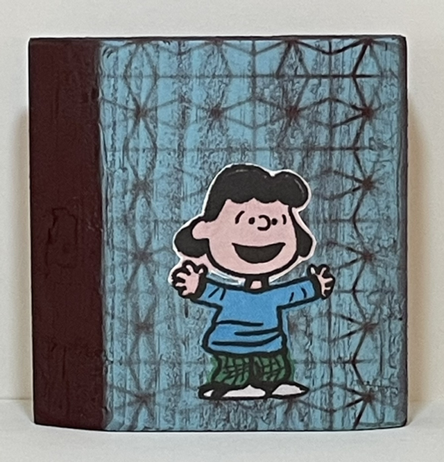 Holzblock-Lucy blau/bordeaux - Jane Framer 