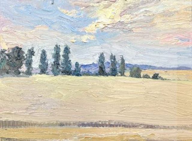 „Der Beginn der Ernte“ Original Ölgemälde – Öl auf Leinwand, 60 × 80 cm