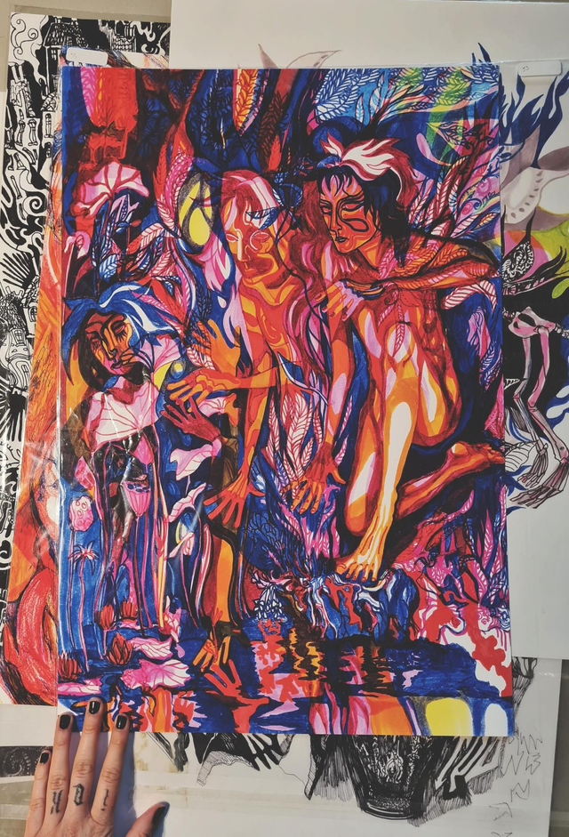 Reproduction illustration grand format - Abîmes