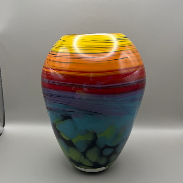 Niki Steel Black Rainbow Vase