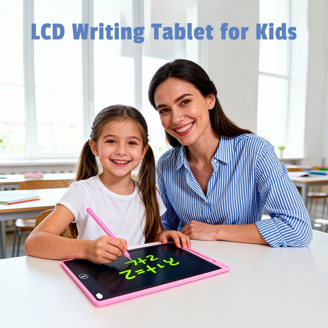 12 Inch LCD Writing Tablet for Kids Electronic Drawing Pad Doodle Board for Kids Random Color