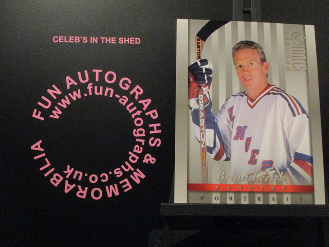 Brian Leetch - NFL 1997 Donruss Studio Ice Hockey Original 10x8 Trading Card #35 (B)