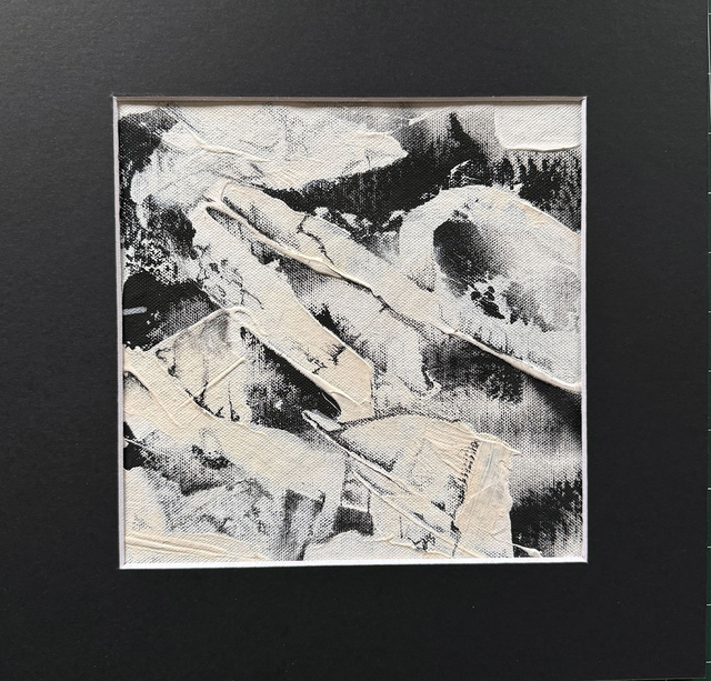 Black and white Abstract painting