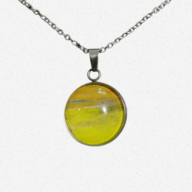 Handpainted Circle Necklace