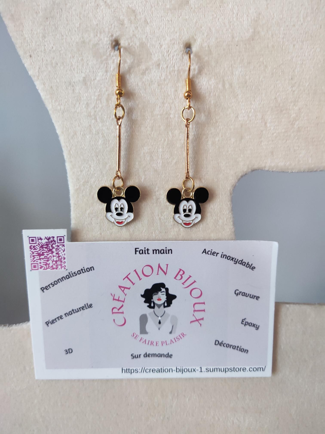 Boucle d'oreille Mickey 